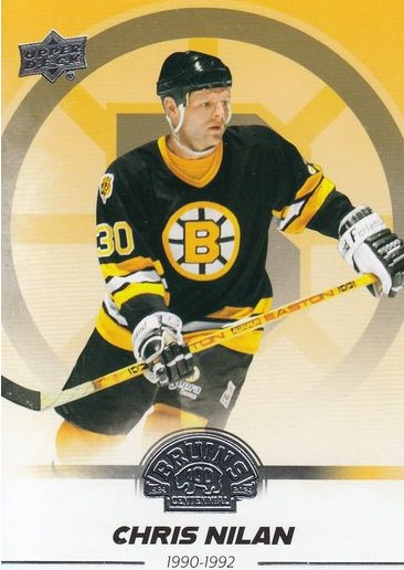 řadová karta CHRIS NILAN 23-24 UD Boston Bruins Centennial číslo 7